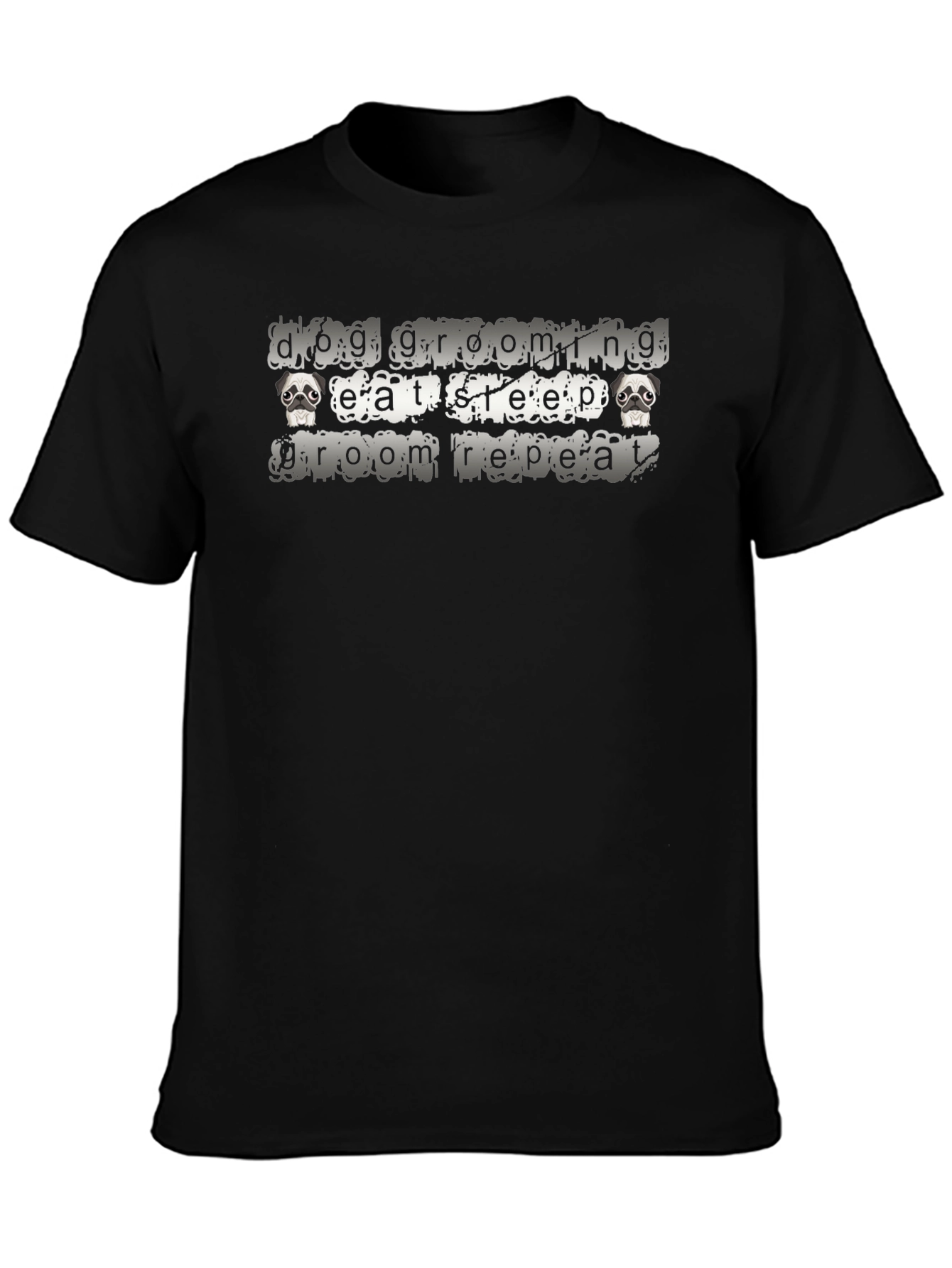 Eat Sleep Groom Repeat T-Shirt – Dog Grooming Graphic Tee