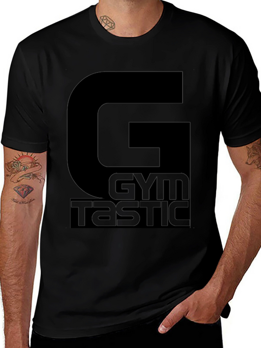 Mens Black Gymtastic Graphic T-Shirt