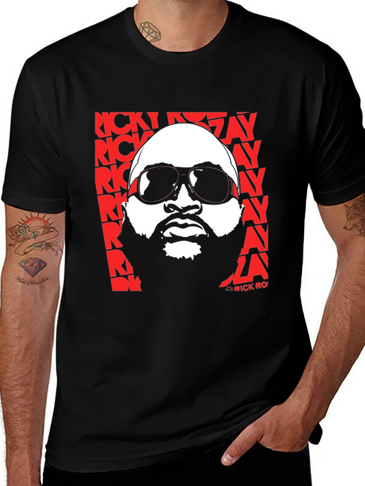 Rick Ross Graphic Print Crew Neck T-Shirt