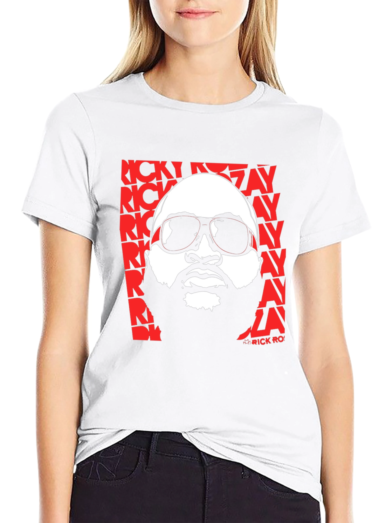 Rick Ross Graphic Print Crew Neck T-Shirt