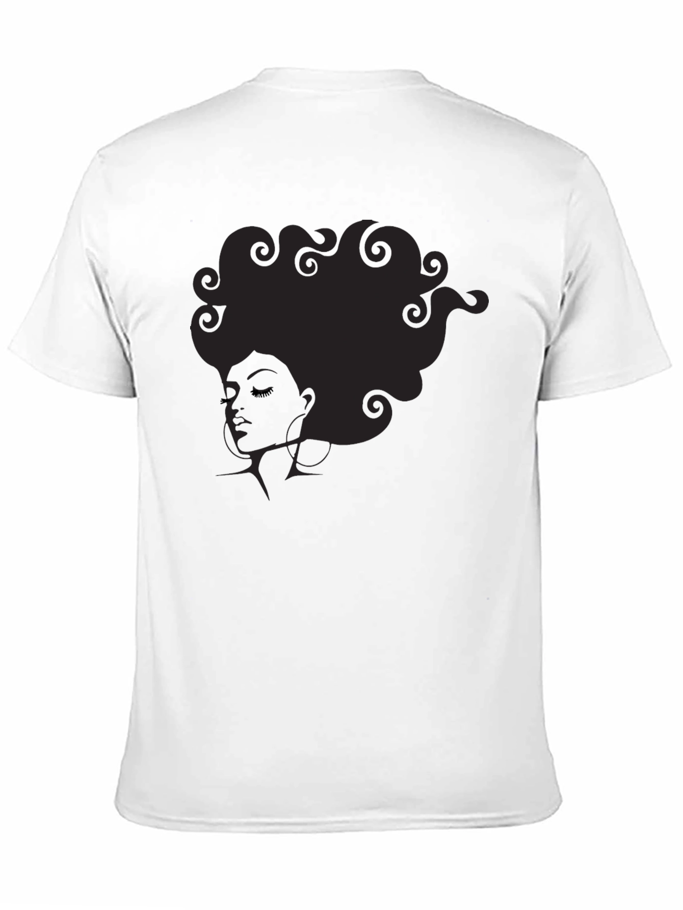 Afro Lady Graphic Black T-Shirt