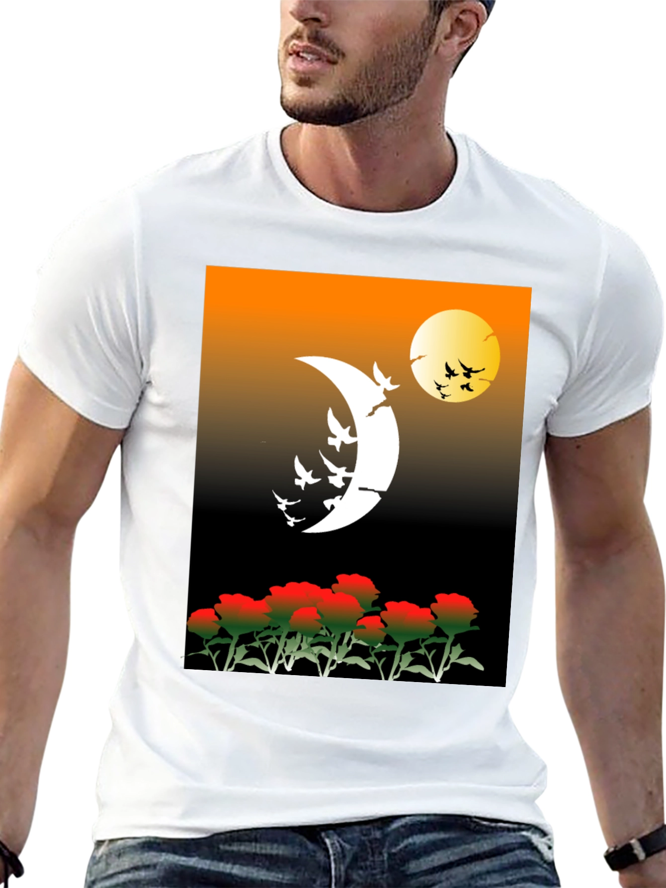 Moonlit Roses Graphic Tee