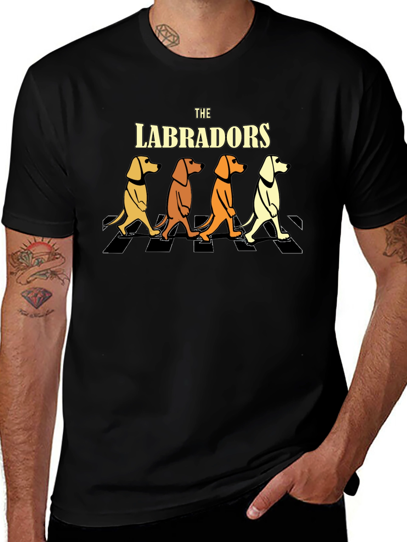 The Labradors Mens Black T-Shirt