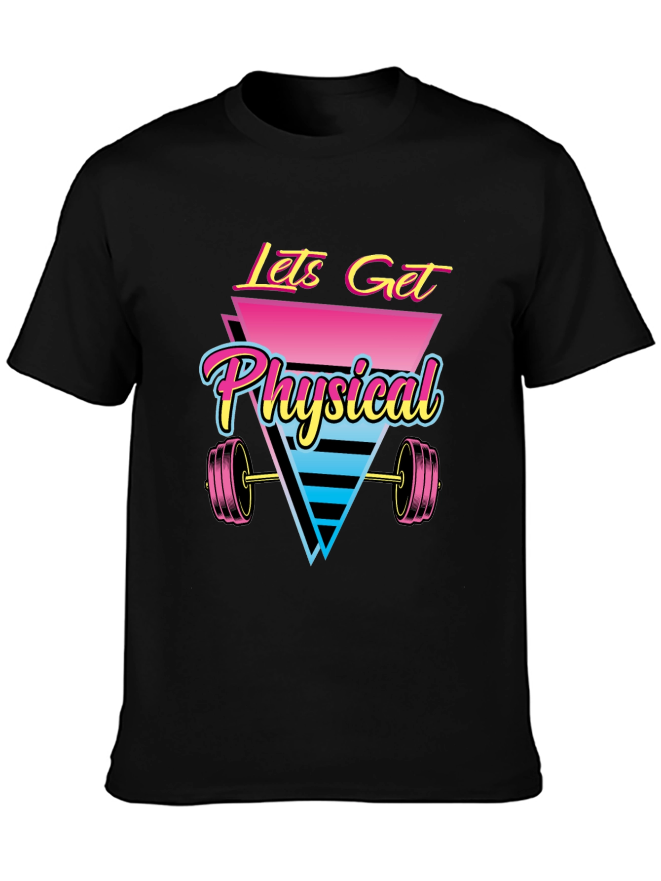 Retro Lets Get Physical Graphic T-Shirt