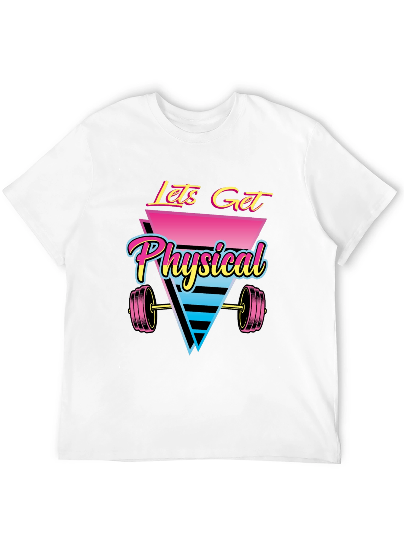 Retro Lets Get Physical Graphic T-Shirt