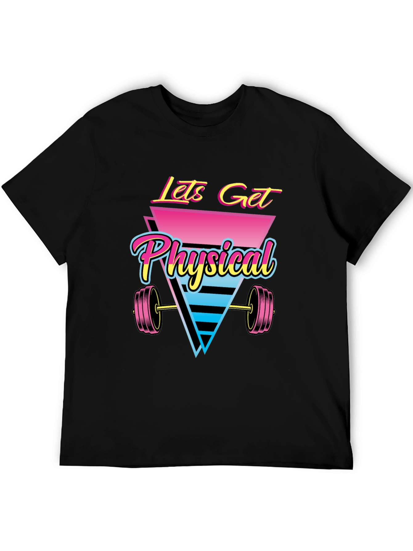 Retro Lets Get Physical Graphic T-Shirt