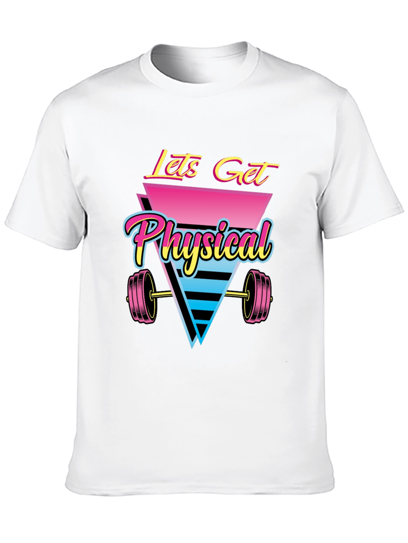 Retro Lets Get Physical Graphic T-Shirt