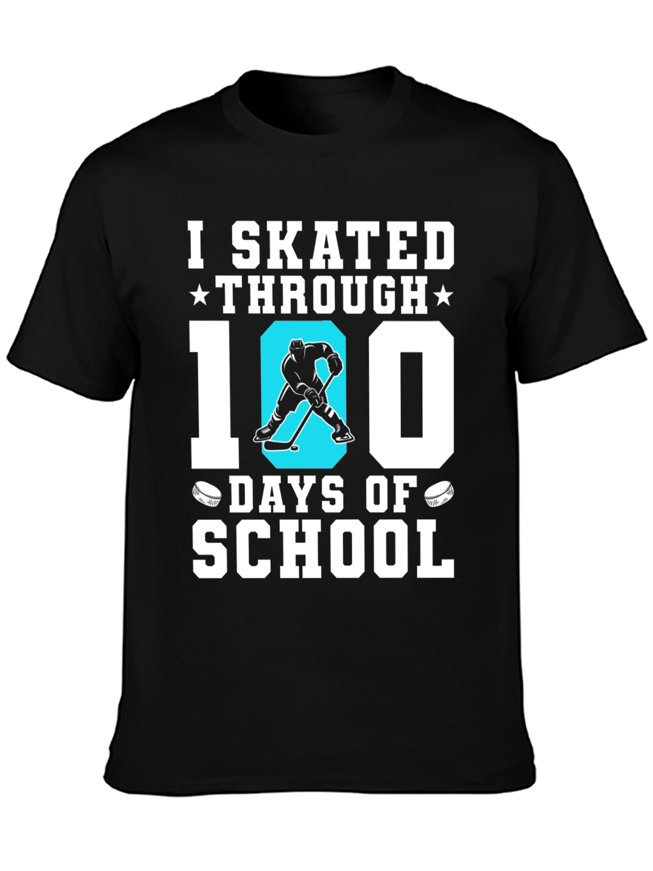 I Skated Through 100 Days of School Hockey T-Shirt