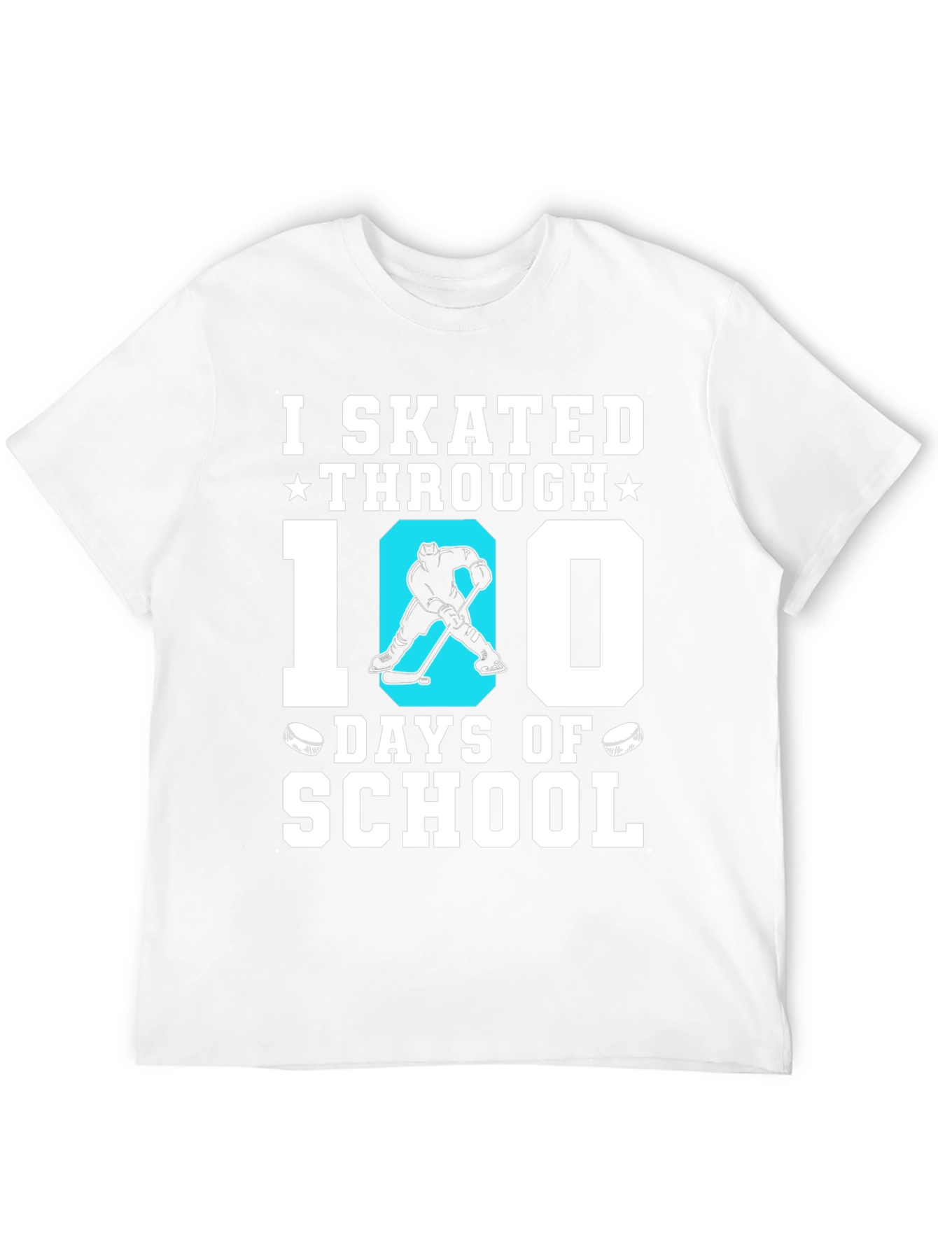 I Skated Through 100 Days of School Hockey T-Shirt
