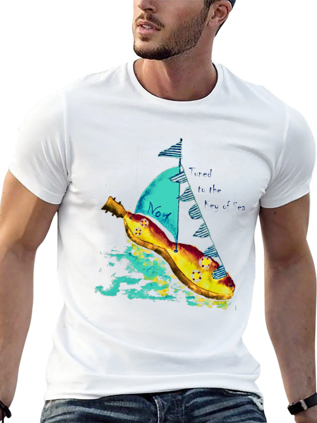 Banana Sailboat Graphic Tee - Unique & Comfortable