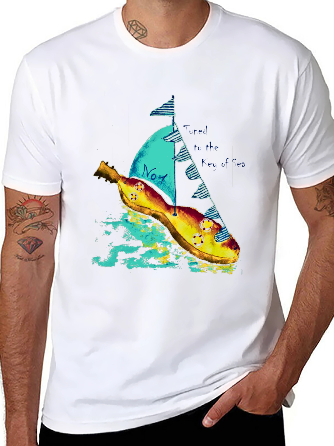 Banana Sailboat Graphic Tee - Unique & Comfortable