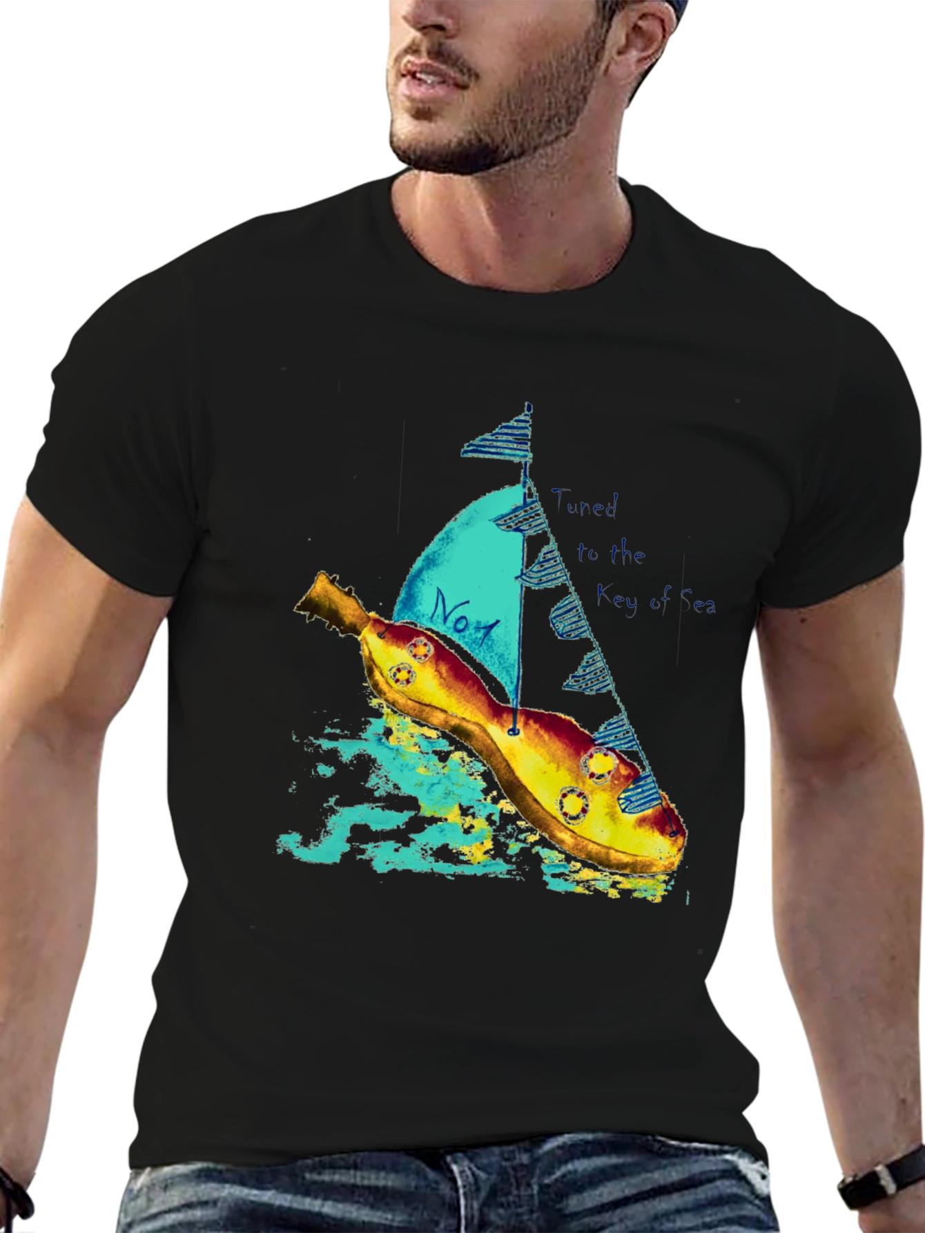 Banana Sailboat Graphic Tee - Unique & Comfortable