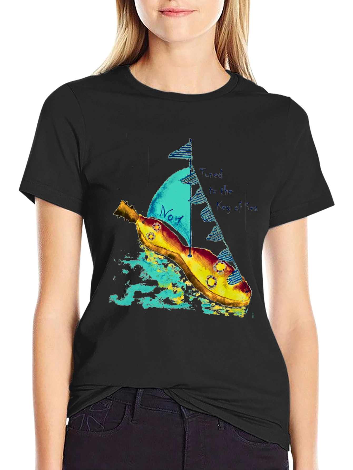 Banana Sailboat Graphic Tee - Unique & Comfortable