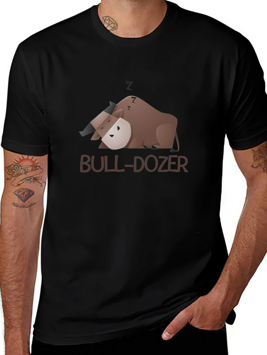 Bull-Dozer Graphic Black T-Shirt