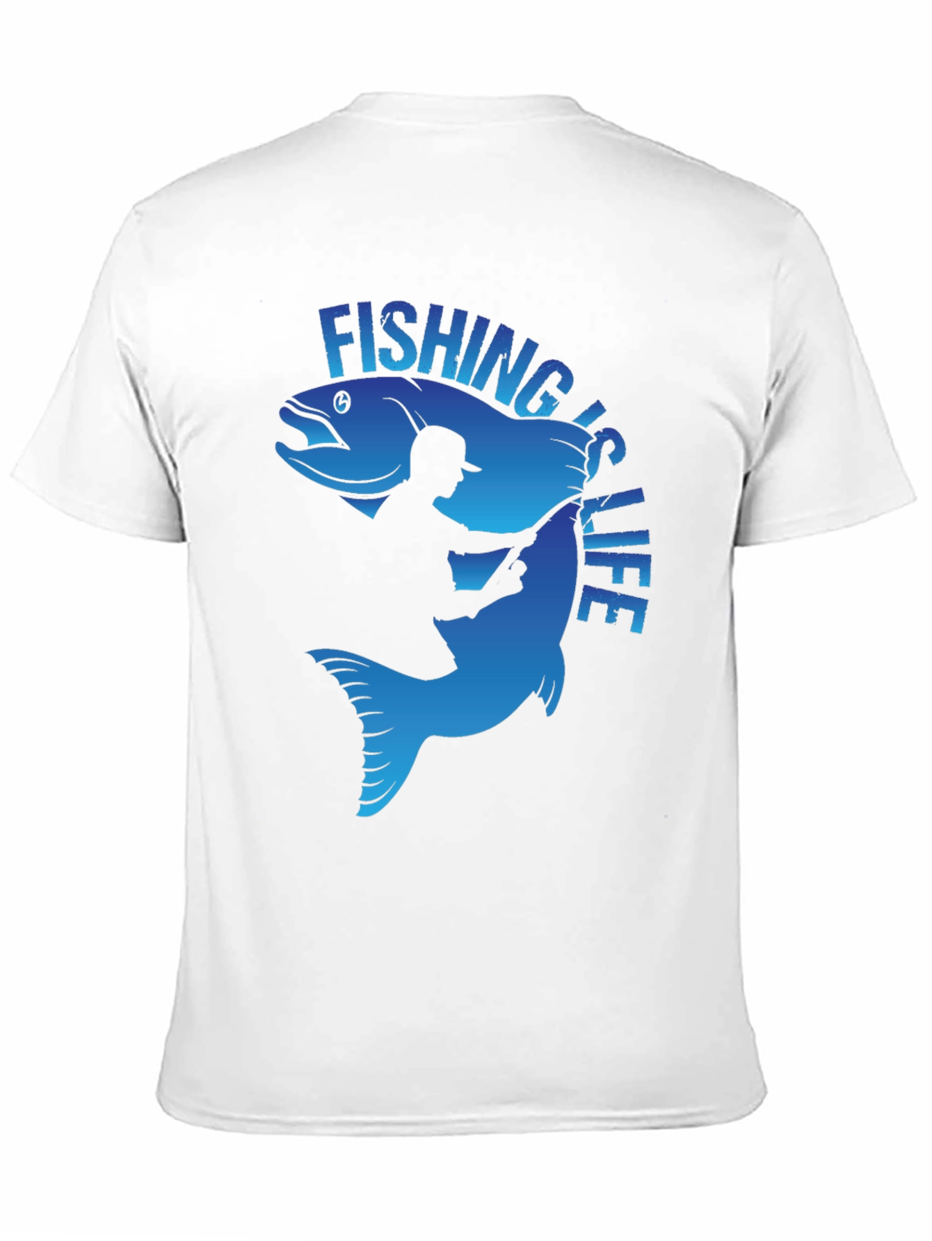 Fishing is Life Graphic T-Shirt - Black