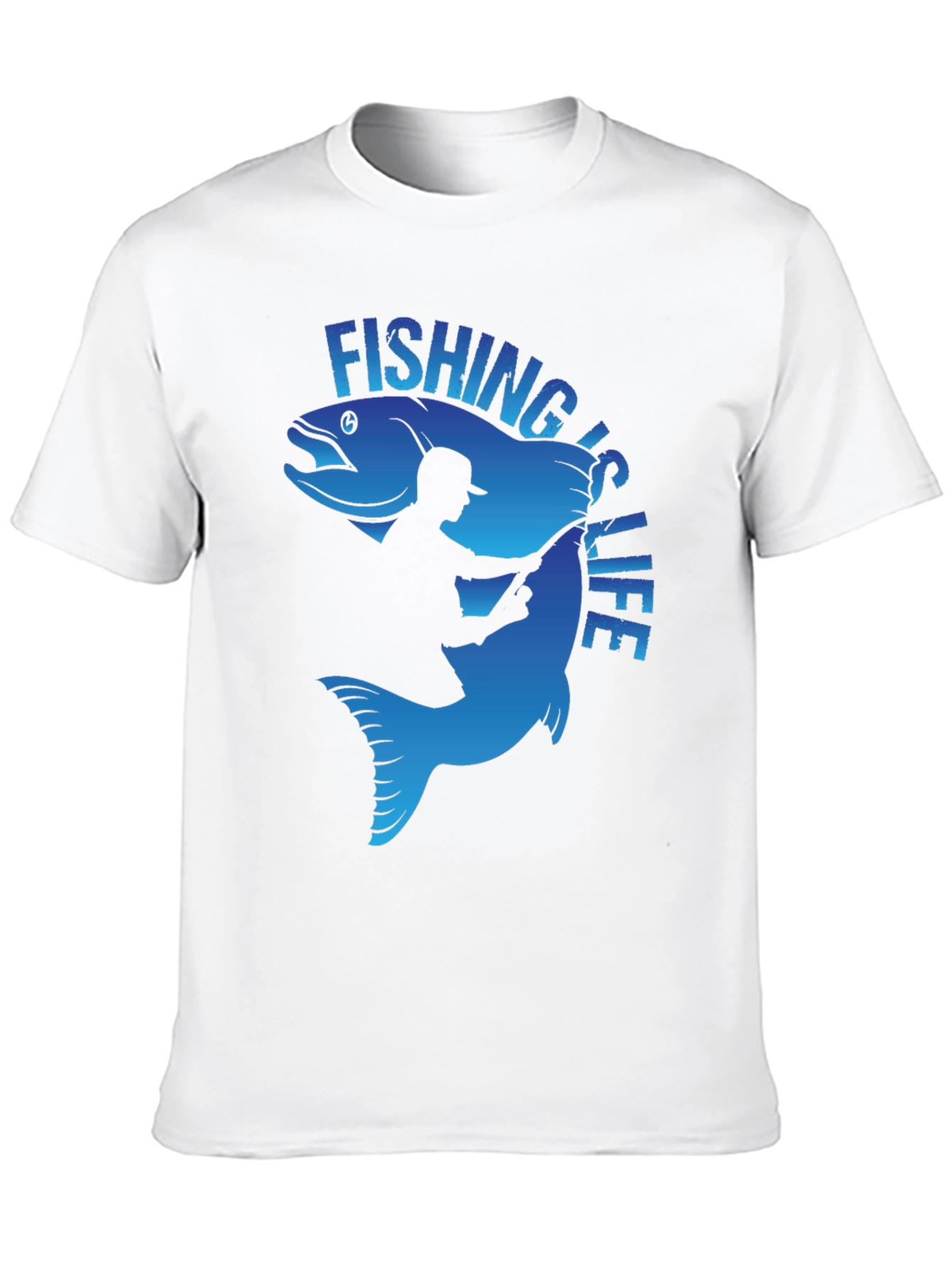Fishing is Life Graphic T-Shirt - Black
