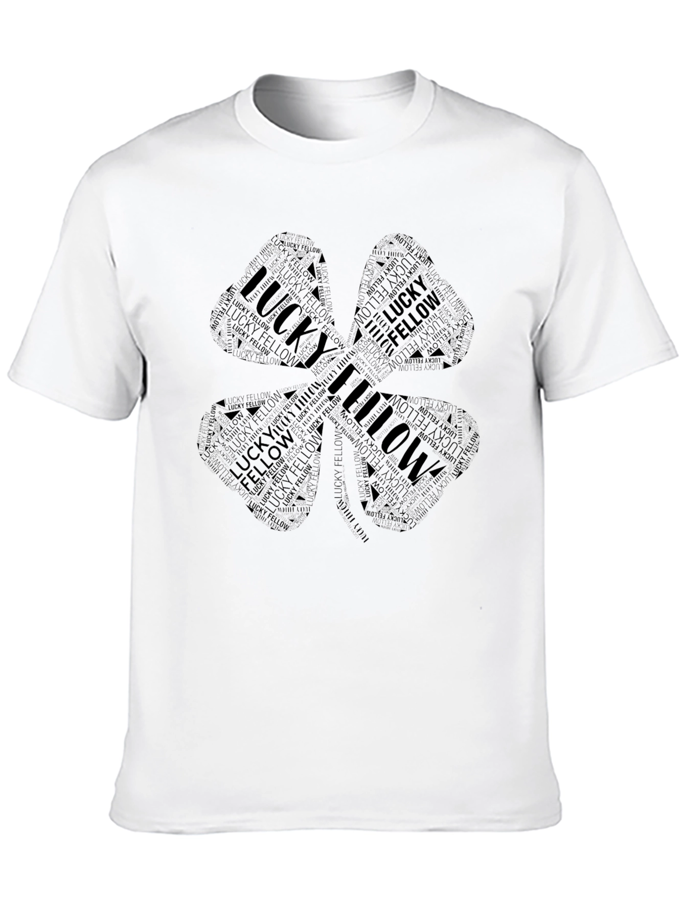 Lucky Fellow Clover Graphic Tee - Black
