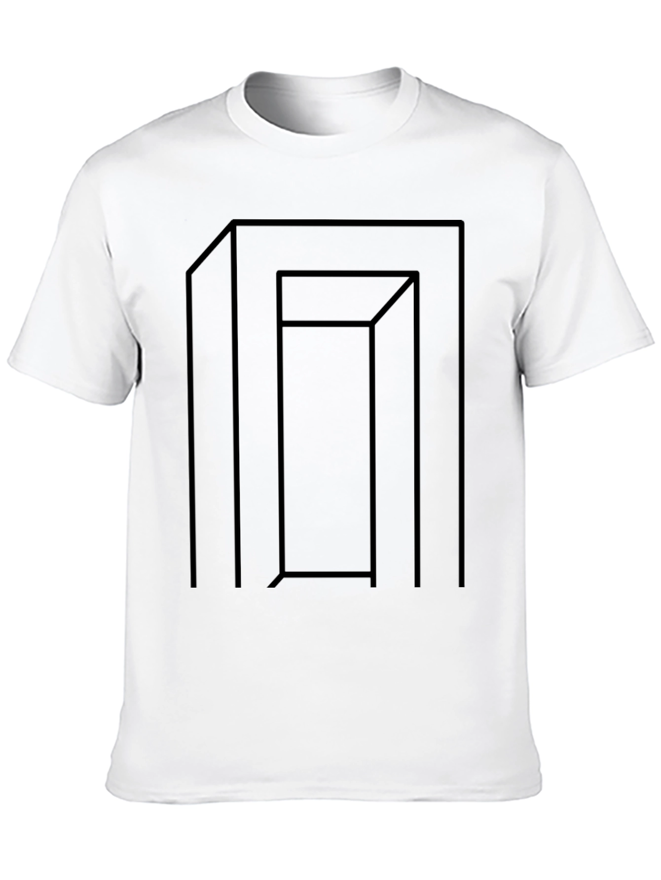 Optical Illusion Graphic Tee - Black