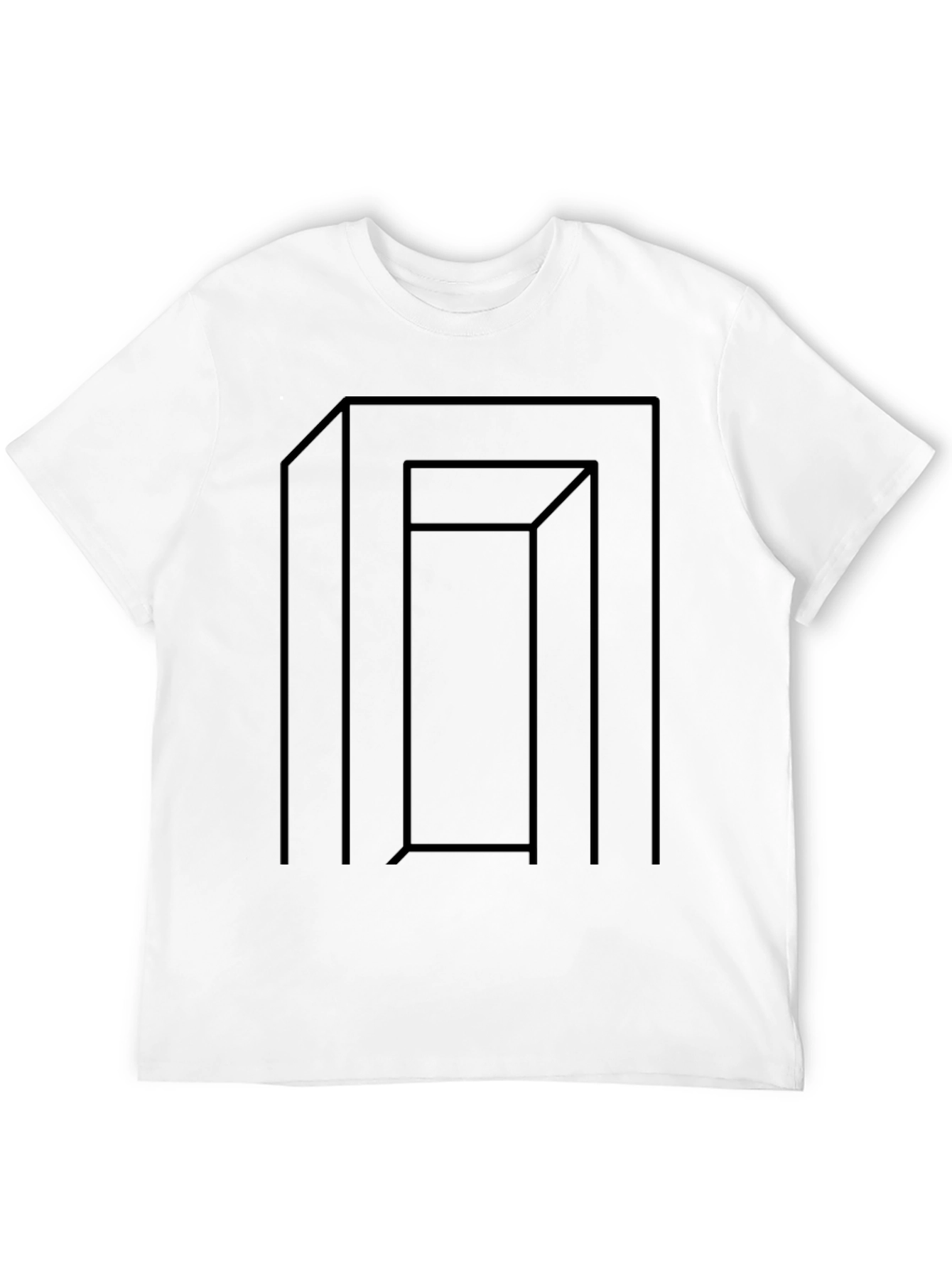 Optical Illusion Graphic Tee - Black