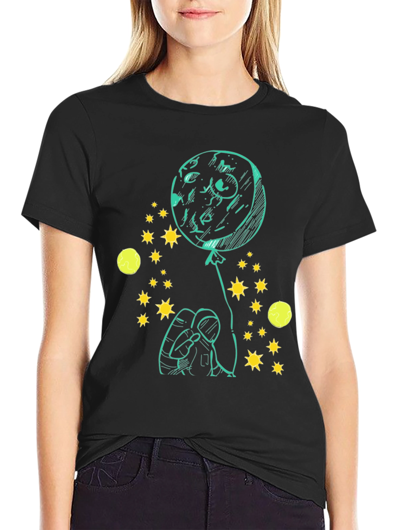 Astronaut Moon Balloon T-Shirt