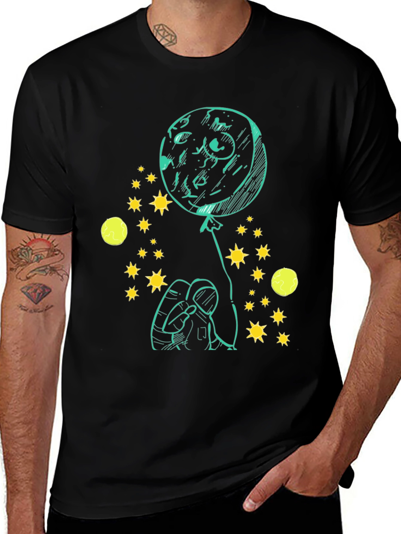 Astronaut Moon Balloon T-Shirt
