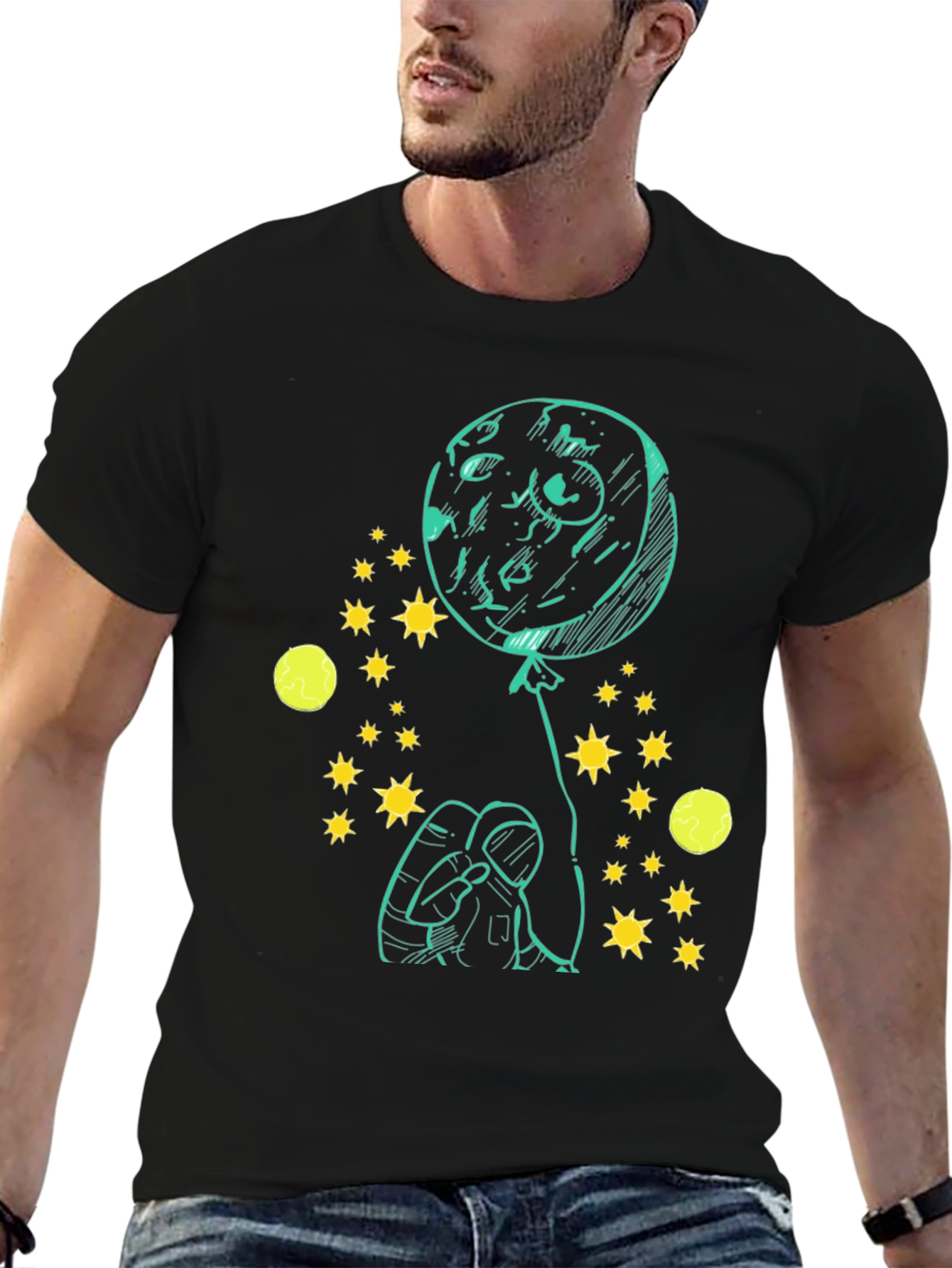 Astronaut Moon Balloon T-Shirt