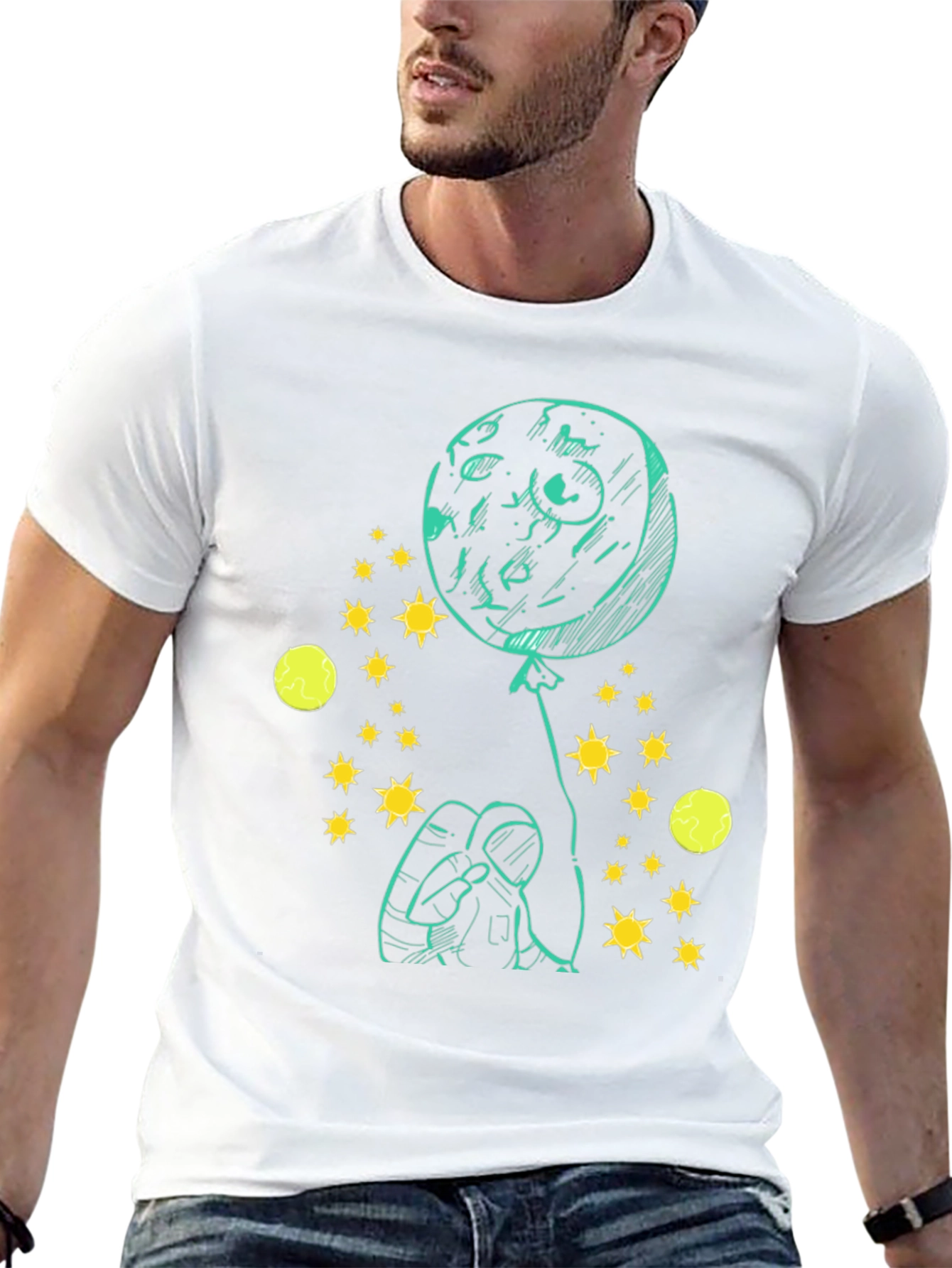 Astronaut Moon Balloon T-Shirt