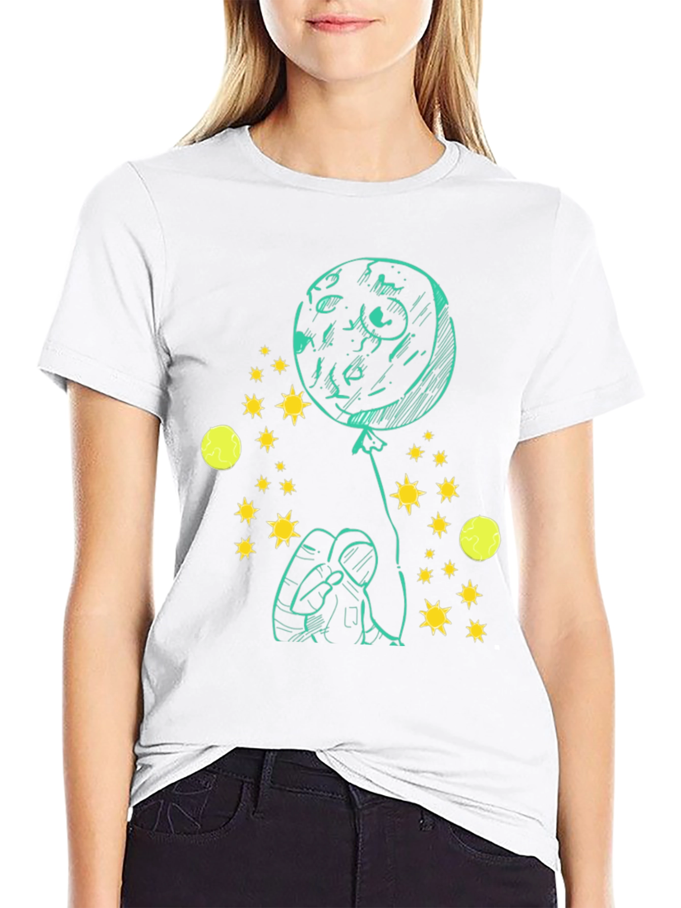 Astronaut Moon Balloon T-Shirt