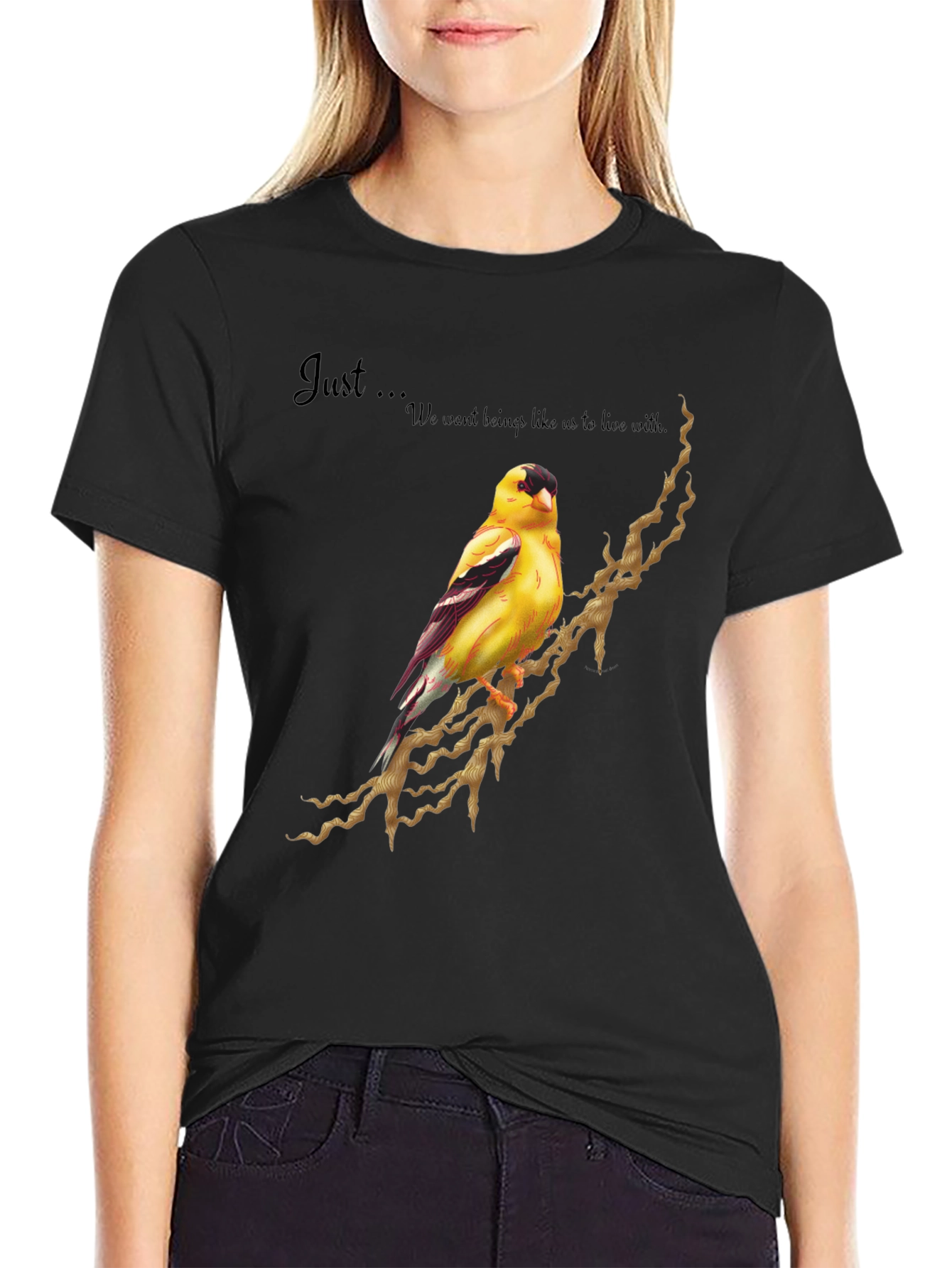 Goldfinch Bird Graphic Tee - Unique Design Shirt