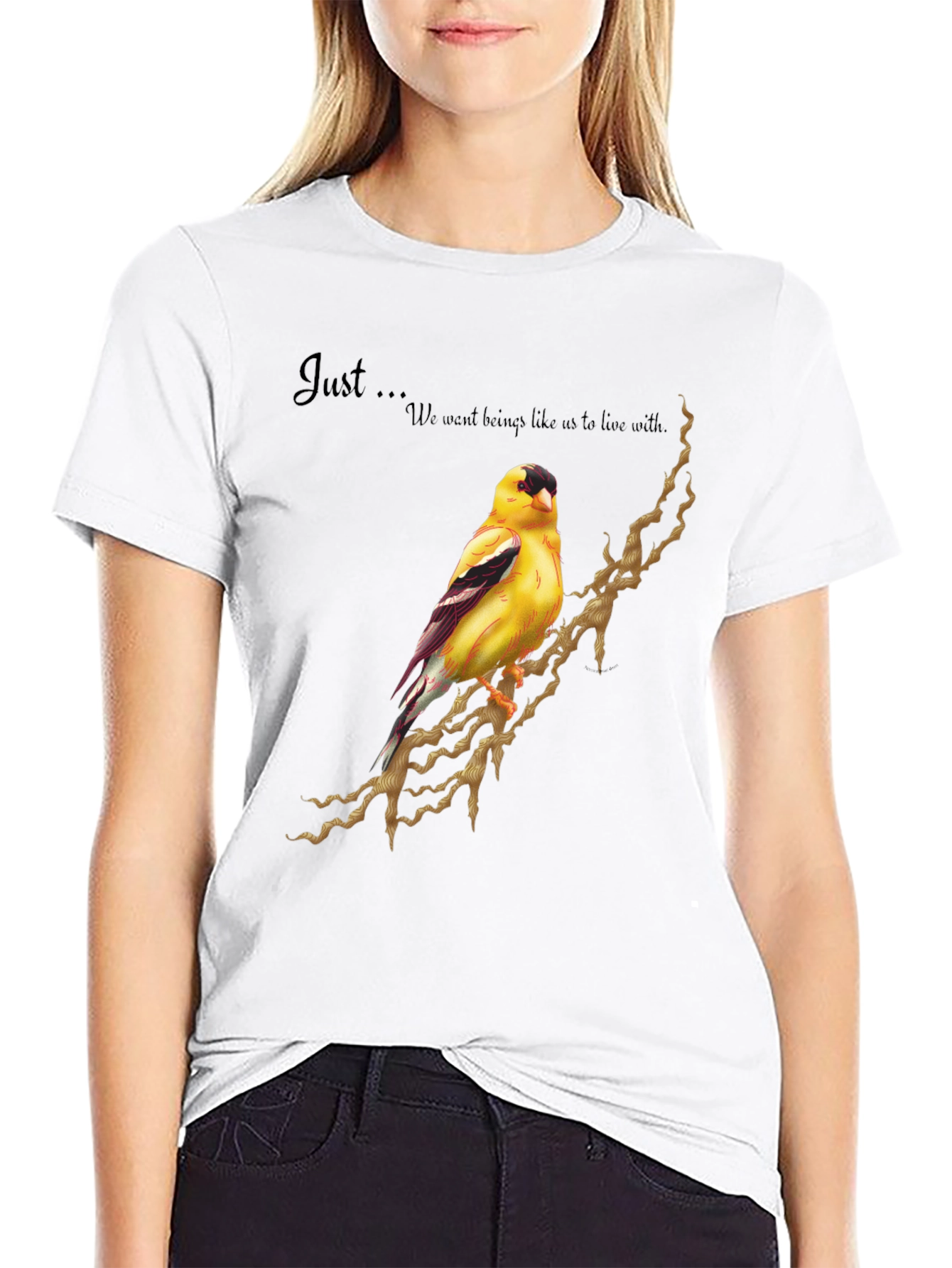 Goldfinch Bird Graphic Tee - Unique Design Shirt
