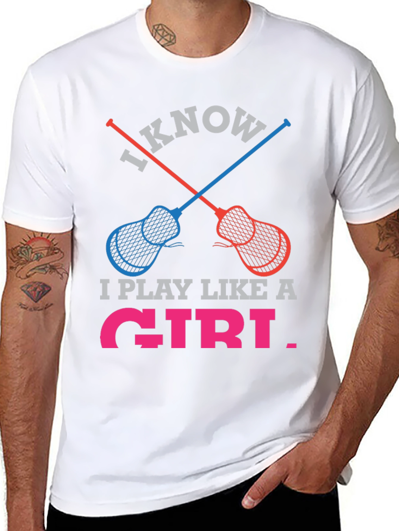 I Know I Play Like a Girl Lacrosse T-Shirt