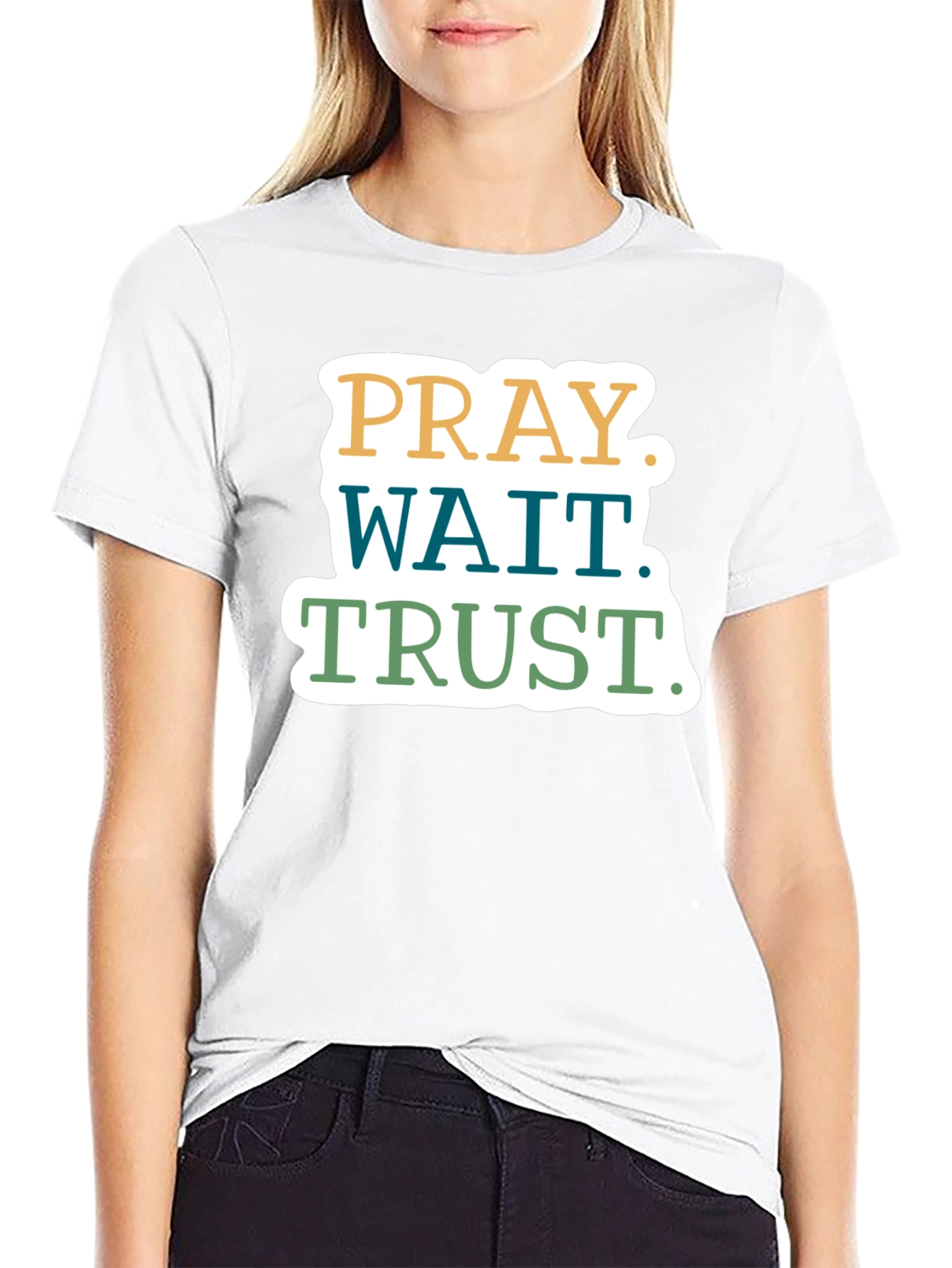 Pray Wait Trust T-Shirt - Christian Faith Tee
