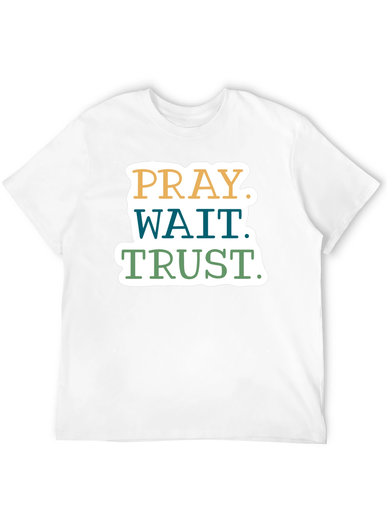 Pray Wait Trust T-Shirt - Christian Faith Tee