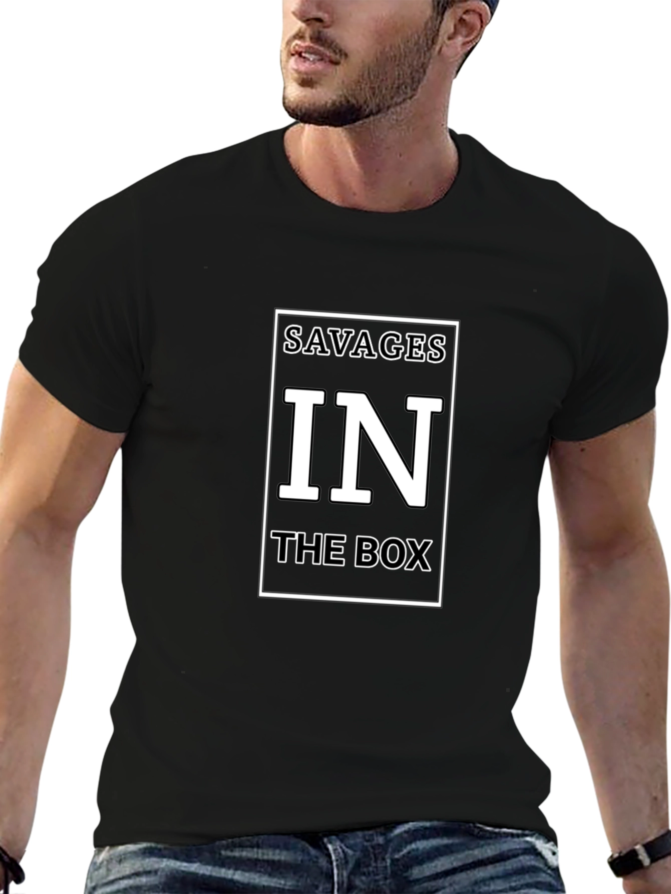 Savages in The Box Graphic T-Shirt - Black