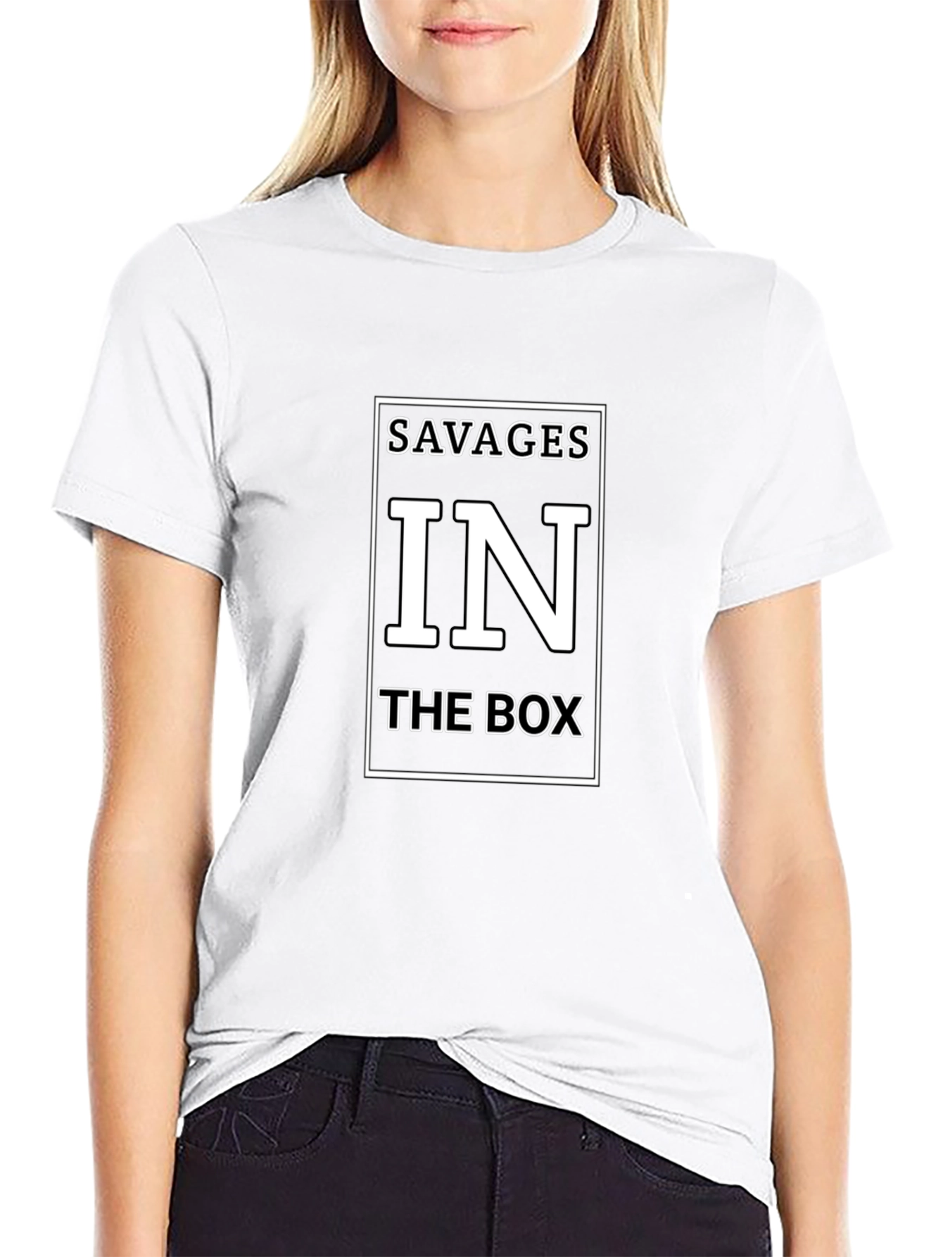 Savages in The Box Graphic T-Shirt - Black