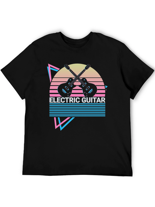 Electric Guitar Retro T-Shirt - Music Lover Tee
