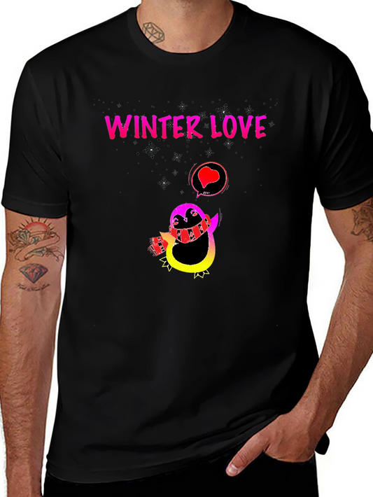 Winter Love Penguin Graphic Tee