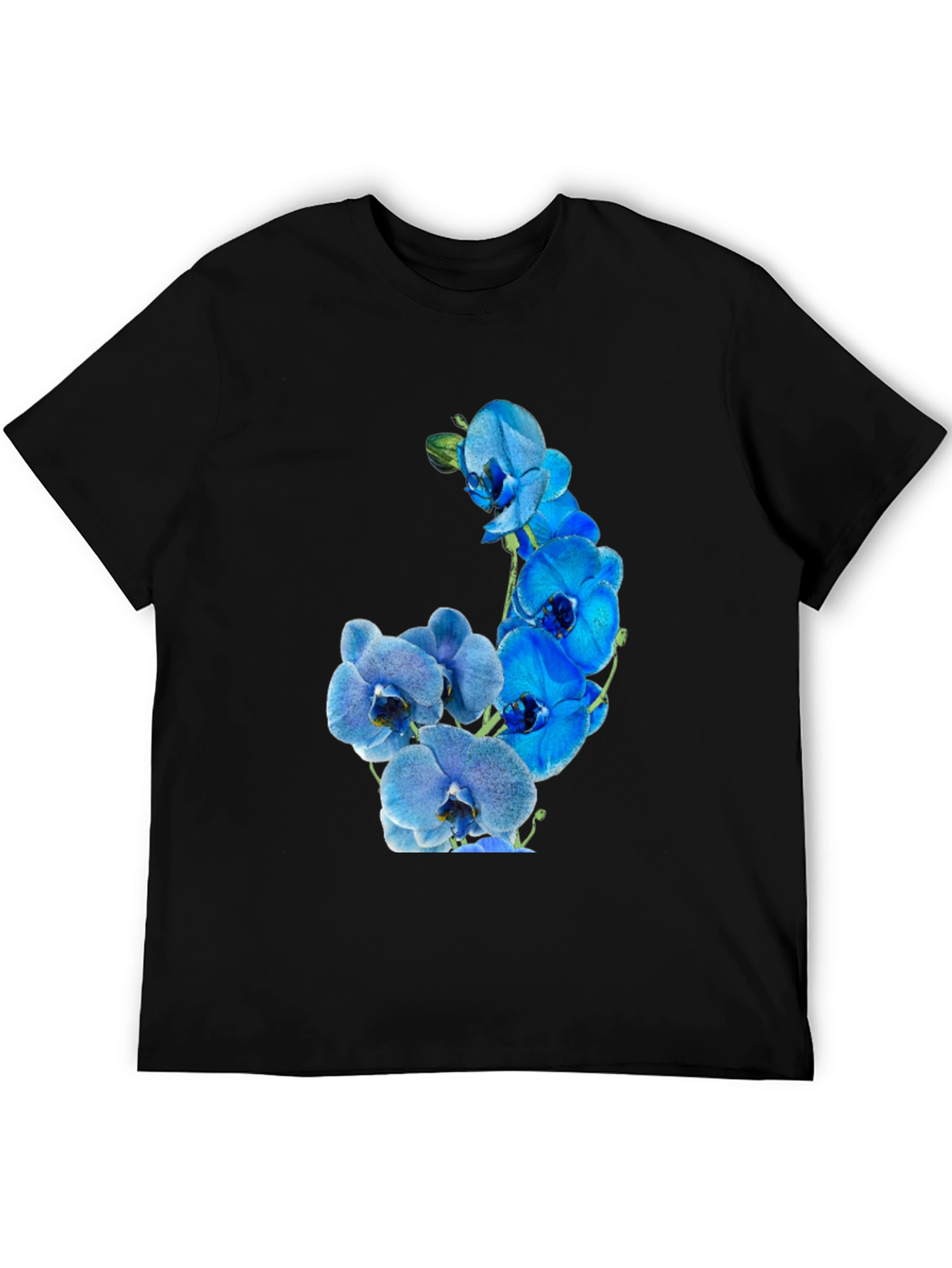 Floral Orchid Graphic Tee - Black