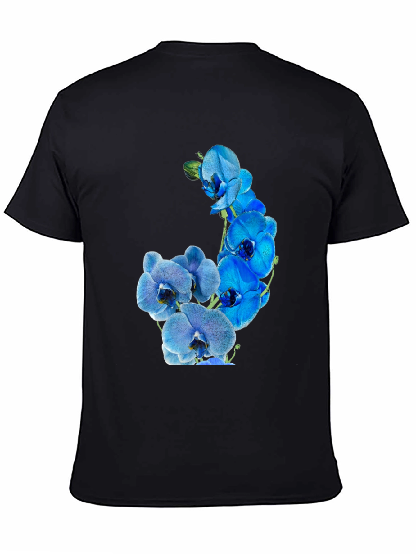 Floral Orchid Graphic Tee - Black