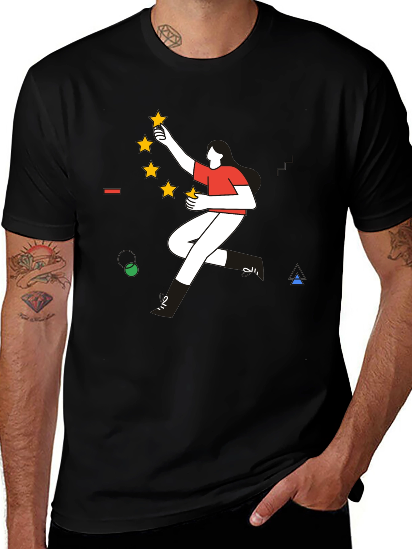 Modern Graphic Tee - Reach for the Stars