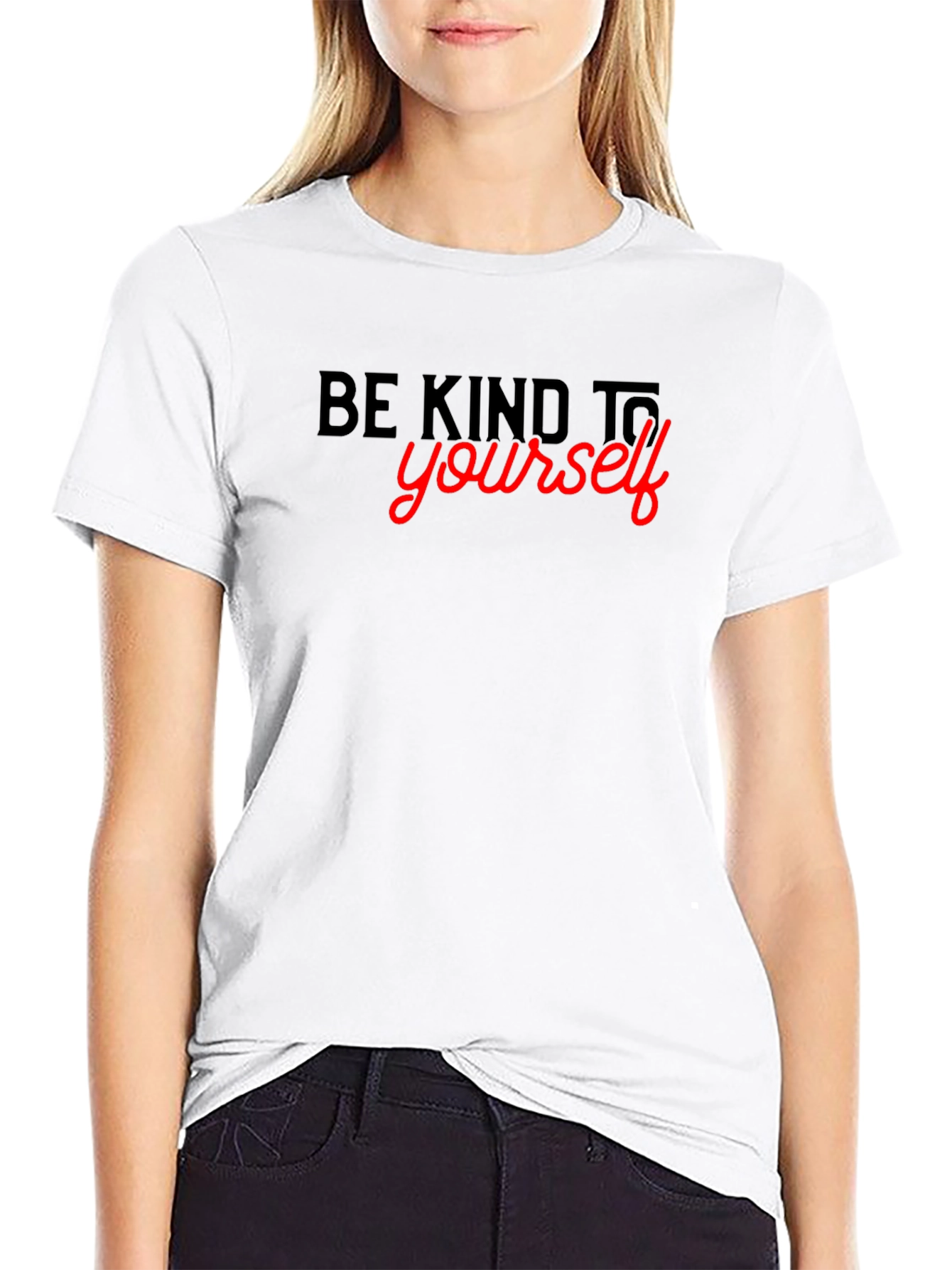 Be Kind to Yourself Black Graphic Tee