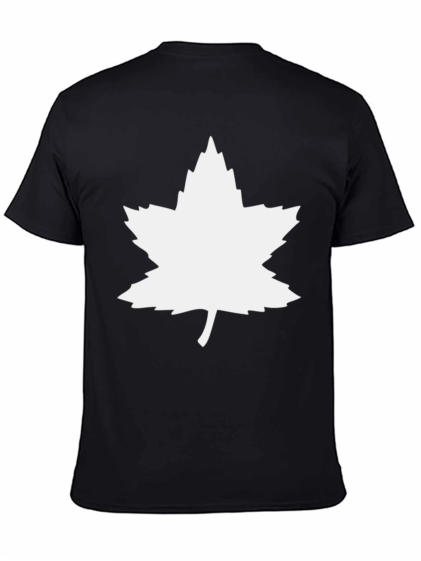 Maple Leaf Black T-Shirt - Nature Graphic Tee