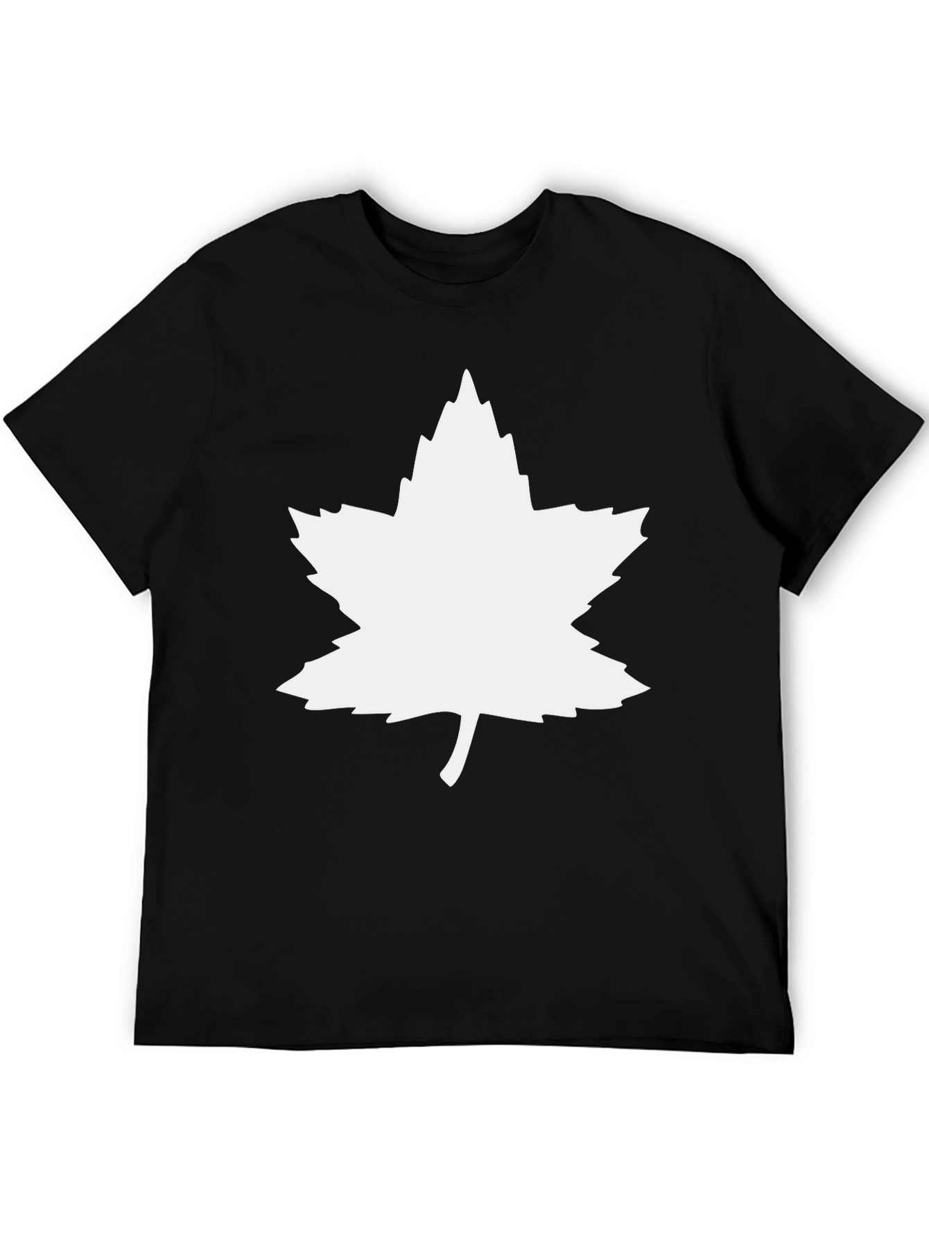 Maple Leaf Black T-Shirt - Nature Graphic Tee