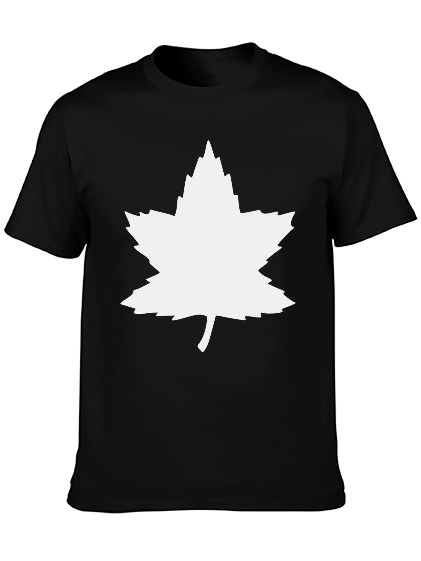 Maple Leaf Black T-Shirt - Nature Graphic Tee