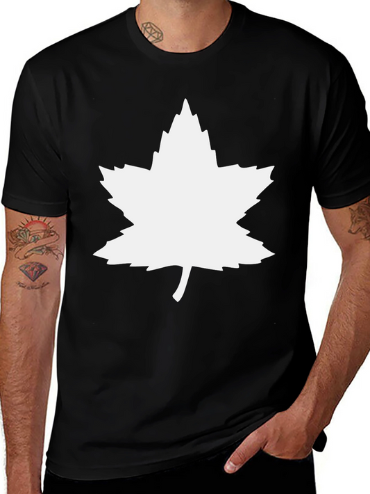 Maple Leaf Black T-Shirt - Nature Graphic Tee