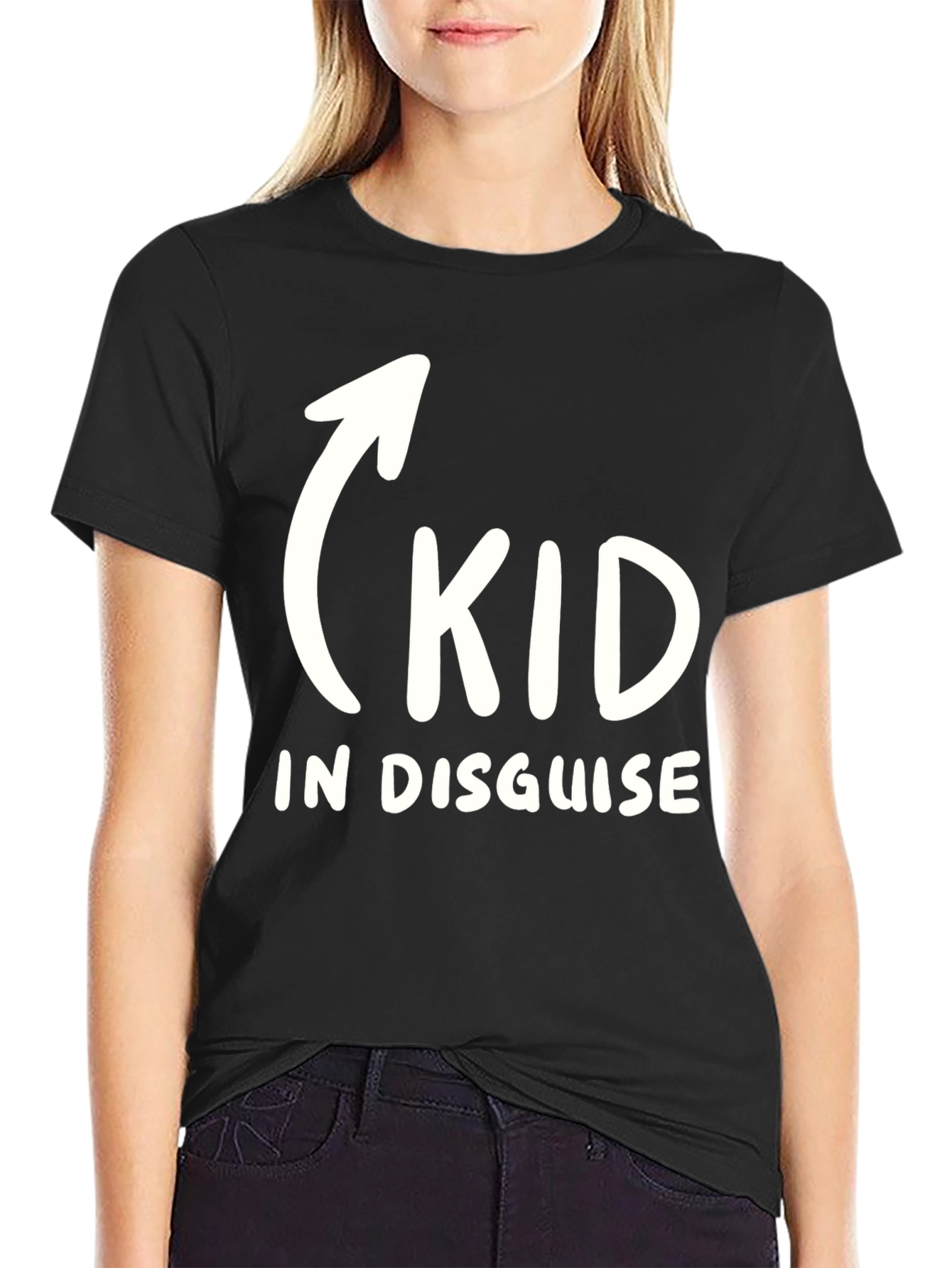 Kid In Disguise Funny Graphic T-Shirt