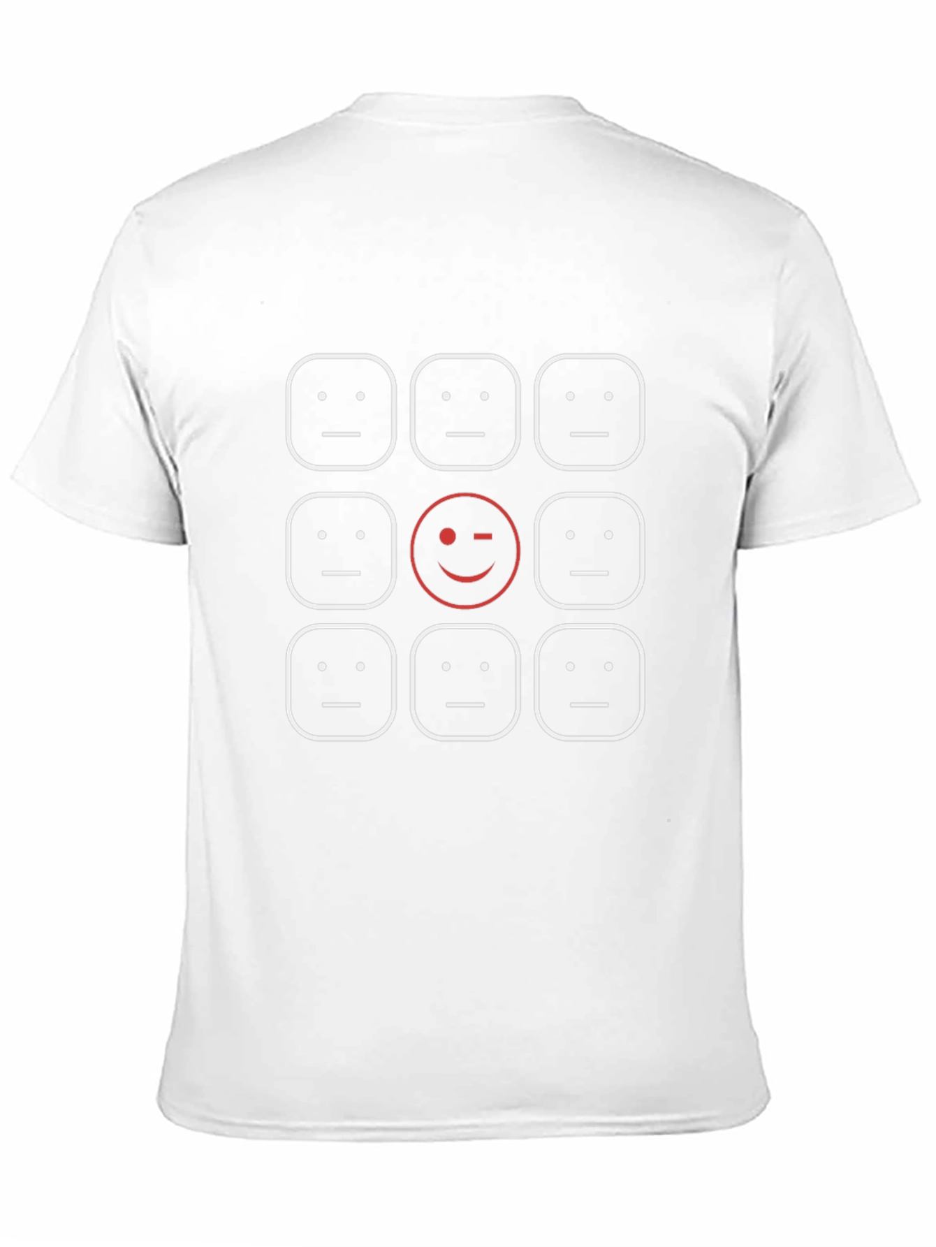 Unique Expression T-Shirt - Funny Mood Squares Graphic Tee