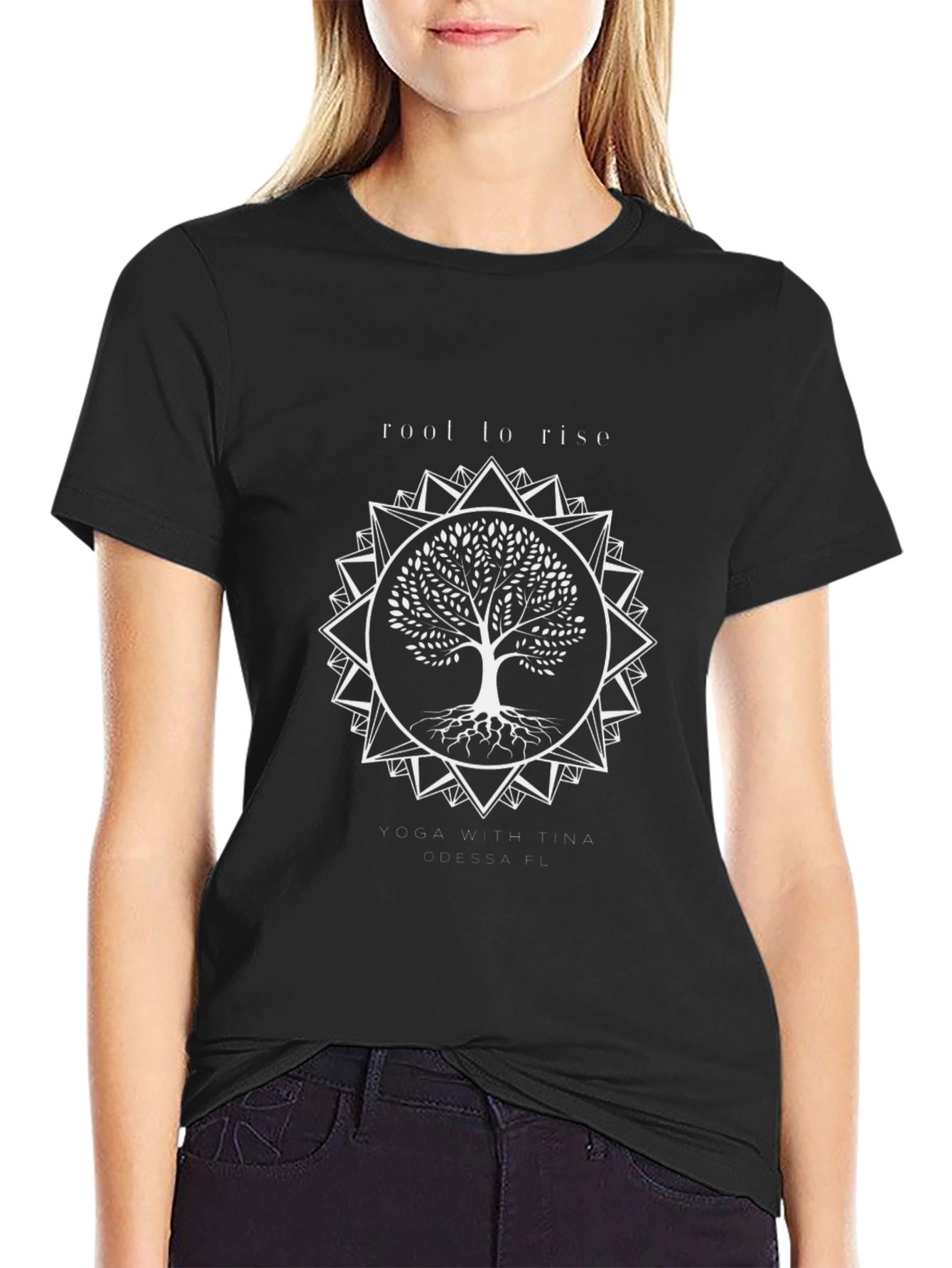 Root to Rise Tree Graphic Tee - Black
