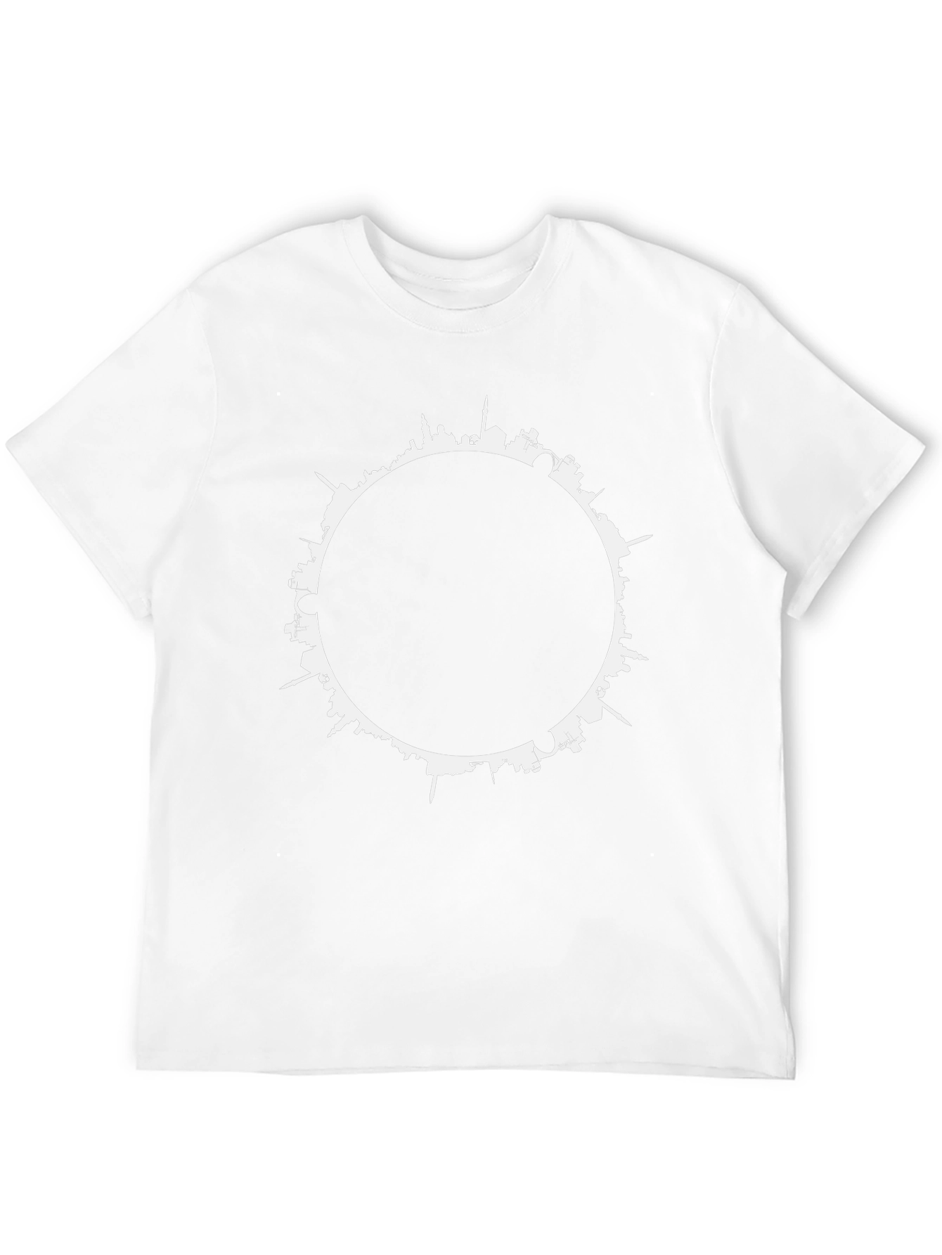 Cityscape Silhouette Graphic Tee - Urban Style