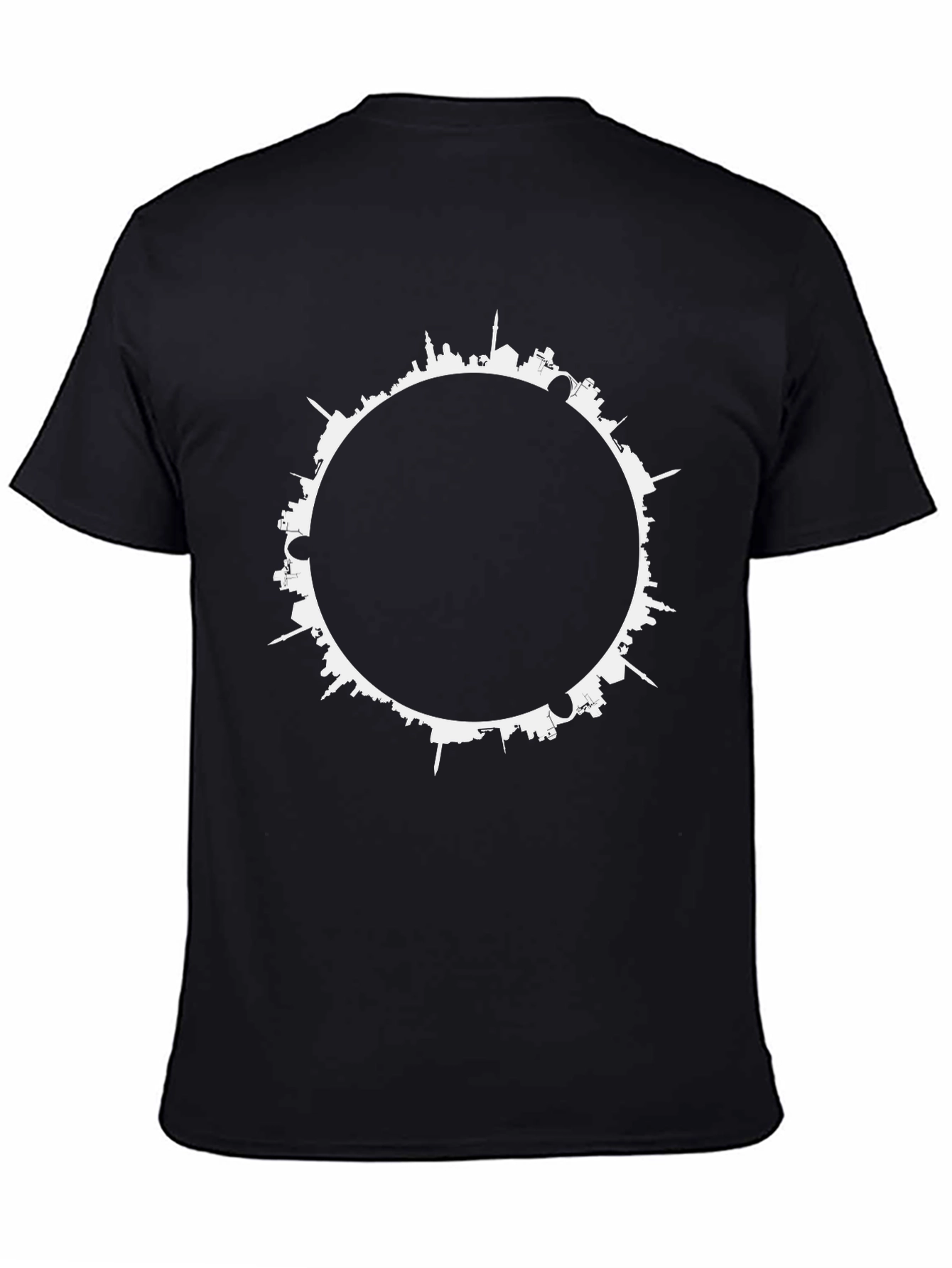 Cityscape Silhouette Graphic Tee - Urban Style